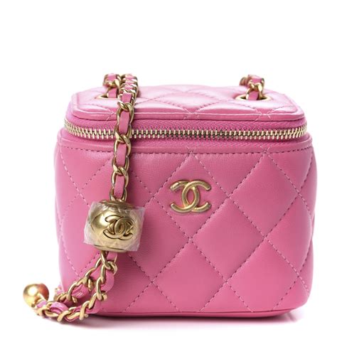 chanel pink vanity case bag|vintage Chanel vanity case.